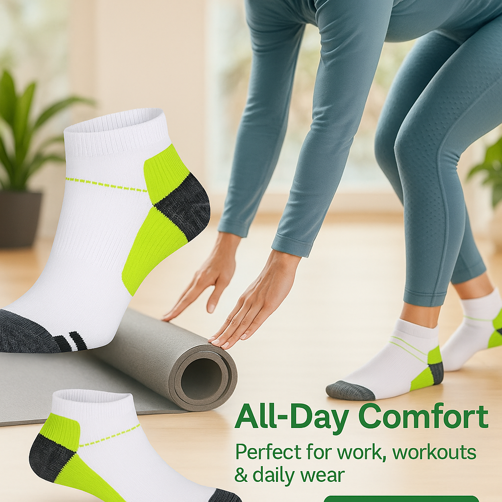 “FlexiHeel™ – The Ultimate Arch Support for Pain-Free Steps”