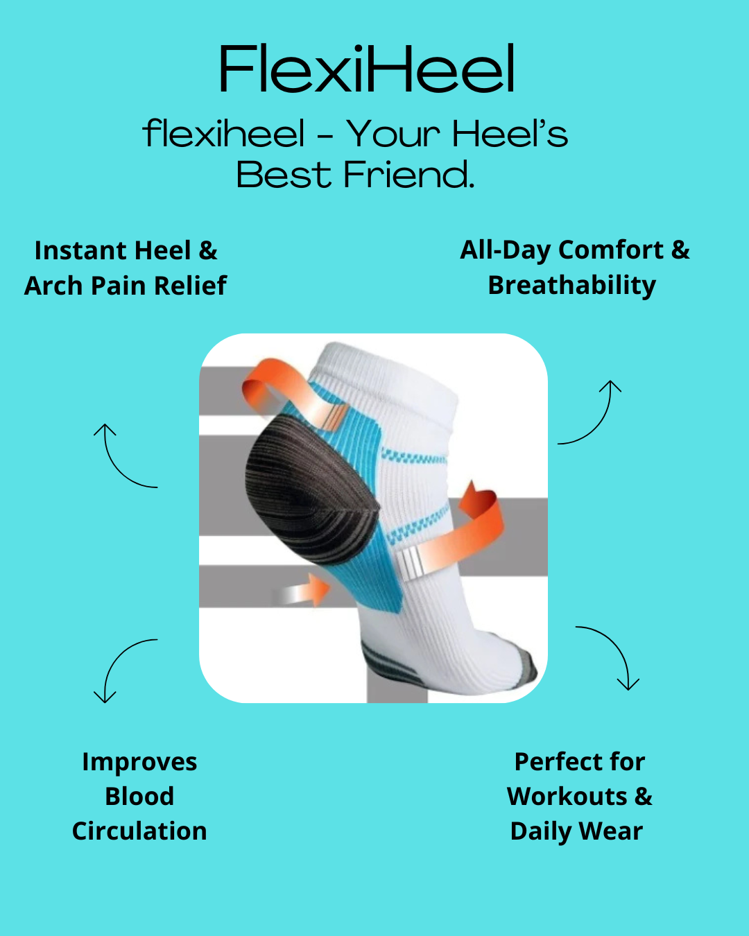 “FlexiHeel™ – The Ultimate Arch Support for Pain-Free Steps”